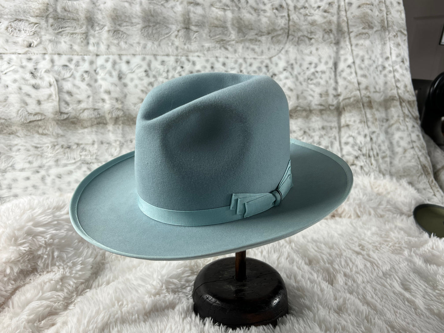 Pale Blue Ladies Western Dress Hat