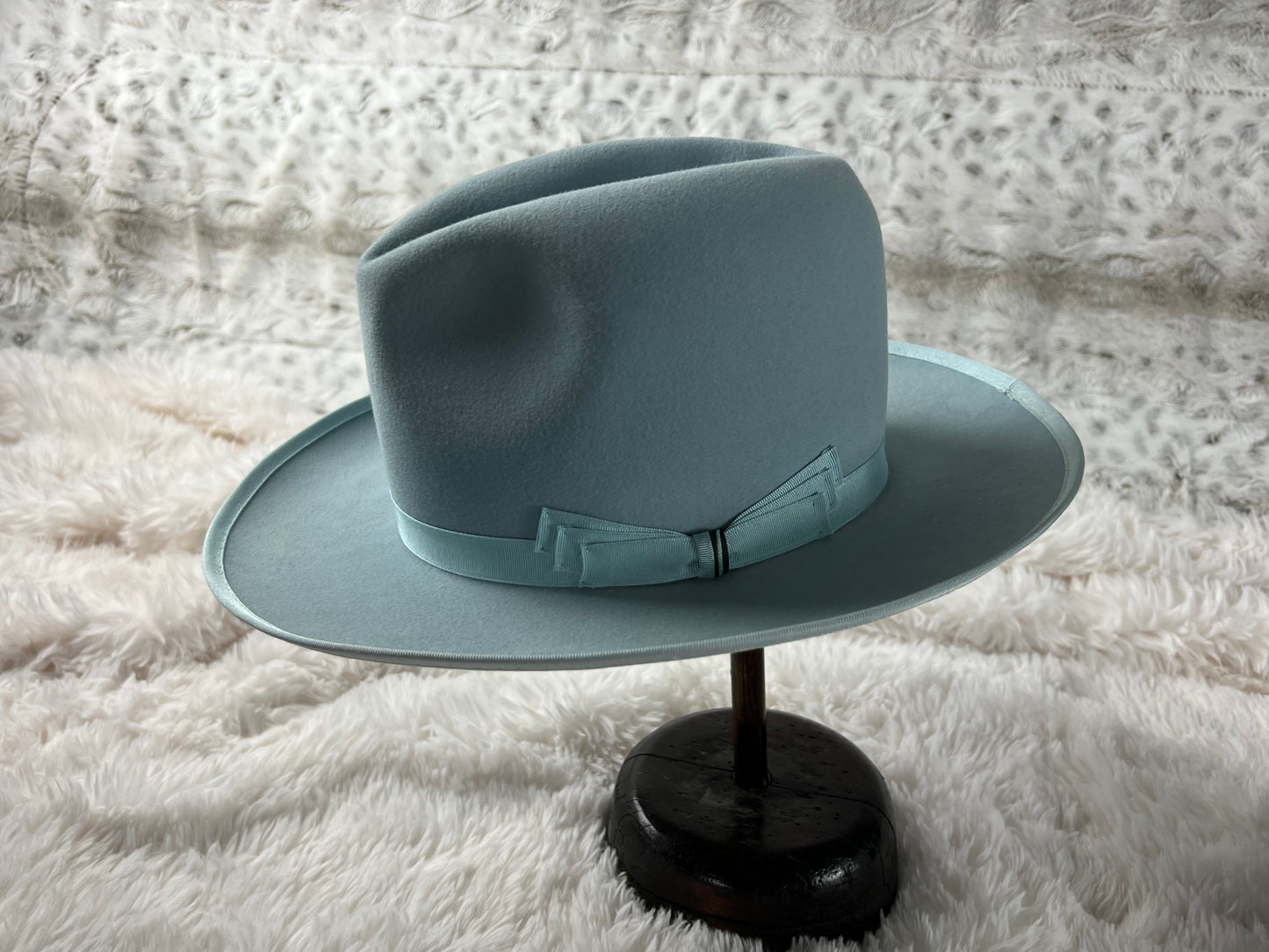 Pale Blue Ladies Western Dress Hat